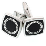 Greek Style Silver Cufflinks 2