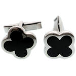 Silver Cufflinks Lucky Clover 2