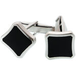 Square Line Silver Cufflinks 2