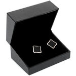 Square Line Silver Cufflinks 3