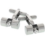 Stainless Steel Cuffinks with Crystal 1