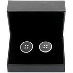 Black Buttons Silver Cufflinks 3