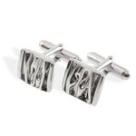 Modern Silver Cufflinks 1