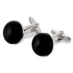 Black Silver Cufflinks 1