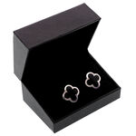 Four-leaf clover silver cufflinks 2