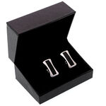 Silver Velvet Lines Cufflinks 2