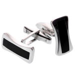 Silver Velvet Lines Cufflinks 3