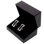 Silver Velvet Lines Cufflinks 4