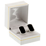 Silver Cufflinks Black 2