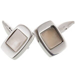 Silver Cufflinks with Pearl Stone 1