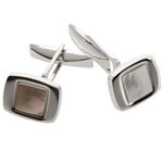 Silver Cufflinks with Pearl Stone 3