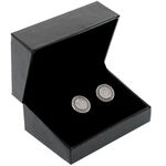 Luxury Silver Cufflinks Round Greek Style 3