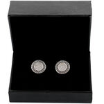 Luxury Silver Cufflinks Round Greek Style 4