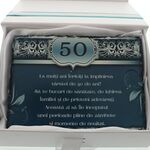 Cadou 50 Ani personalizat pe piatră naturală, albastru 5