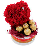 Gift with Roses and Chocolates Chrystal Heart 1