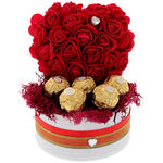 Gift with Roses and Chocolates Chrystal Heart 2