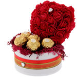 Gift with Roses and Chocolates Chrystal Heart 3