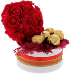 Gift with Roses and Chocolates Chrystal Heart 4