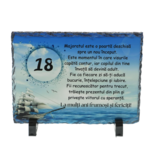 Cadou Majorat Băiat personalizat pe piatră ardezie 2