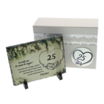 Cadou nunta de argint personalizat pe piatra naturala