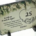 Ezüstlakodalom személyre szabott ajándék – Természetes kövön 4