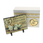 Cadou nunta de aur personalizat pe piatra naturala