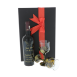 Gift Easter bottle of wine with 2 glasses 1