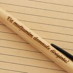 Cadou pentru Diriginte Agenda Bambus cu Pix Personalizat 6