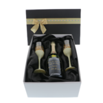 Cadou pentru nasi Prosecco cu 2 pahare pictate 3