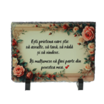 Cadou pentru Prietenă Personalizat pe Piatră de Ardezie 14x19 cm – Placă Decorativă cu Mesaj 5