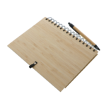 Cadou profesori agenda bambus personalizata cu pix 5