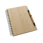 Cadou profesori agenda bambus personalizata cu pix 6