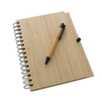 Cadou profesori agenda bambus personalizata cu pix 7