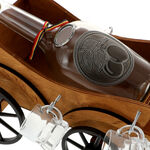 Wooden chariot with bottle and mugs 4