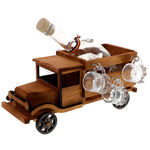 Wooden Truck with Bottle and Mugs 2