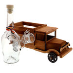 Wooden Truck with Bottle and Mugs 3