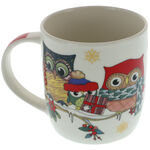 Ceramic mug with owls