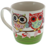 Colored mug with owls 1