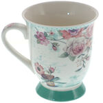 Mug with Green Roses with Spoon 2