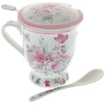 Mug With Spoon Roses 1