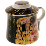 Gustav Klimt Black Strainer Mug 1