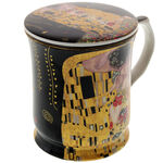 Mug with Lid and Strainer Gustav Klimt 5