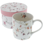 Tea Mug with Colored Flower Decoration 1