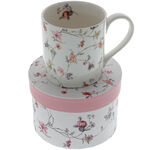 Tea Mug with Colored Flower Decoration 3