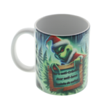 Cana personalizată Grinch Anti-Lume – Cadou haios de Crăciun, mesaj modificabil, 350 ml