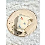 Porcelain mug with cream flowers Ecru England 450ml 4