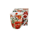 Felicity red flower porcelain mug 360ml