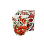 Felicity red flower porcelain mug 360ml 1