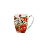 Felicity piros virágos porcelán bögre 360ml 2