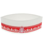 Christmas candle holder red-white 1